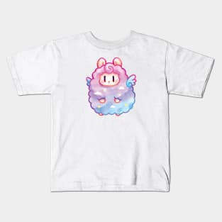 aurora sheep alpaca fluffy cuteness pastel pink sky alpacasso Kids T-Shirt